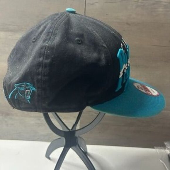 Carolina Panthers New Era 9Fifty Snapback Cap One Size NFL Hat Black & Teal - Picture 4 of 6